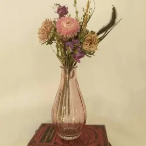 Dried Flower Posy and Vase in Gift Box