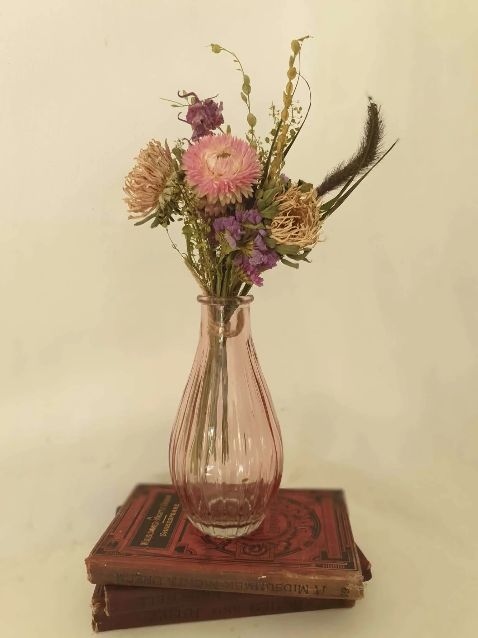 Dried Flower Posy and Vase in Gift Box - Image 1
